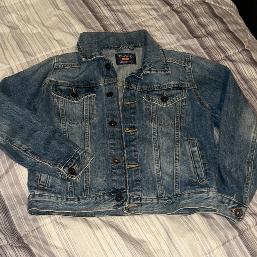 The Children's Place Blue Denim Jacket for boys size 7/8